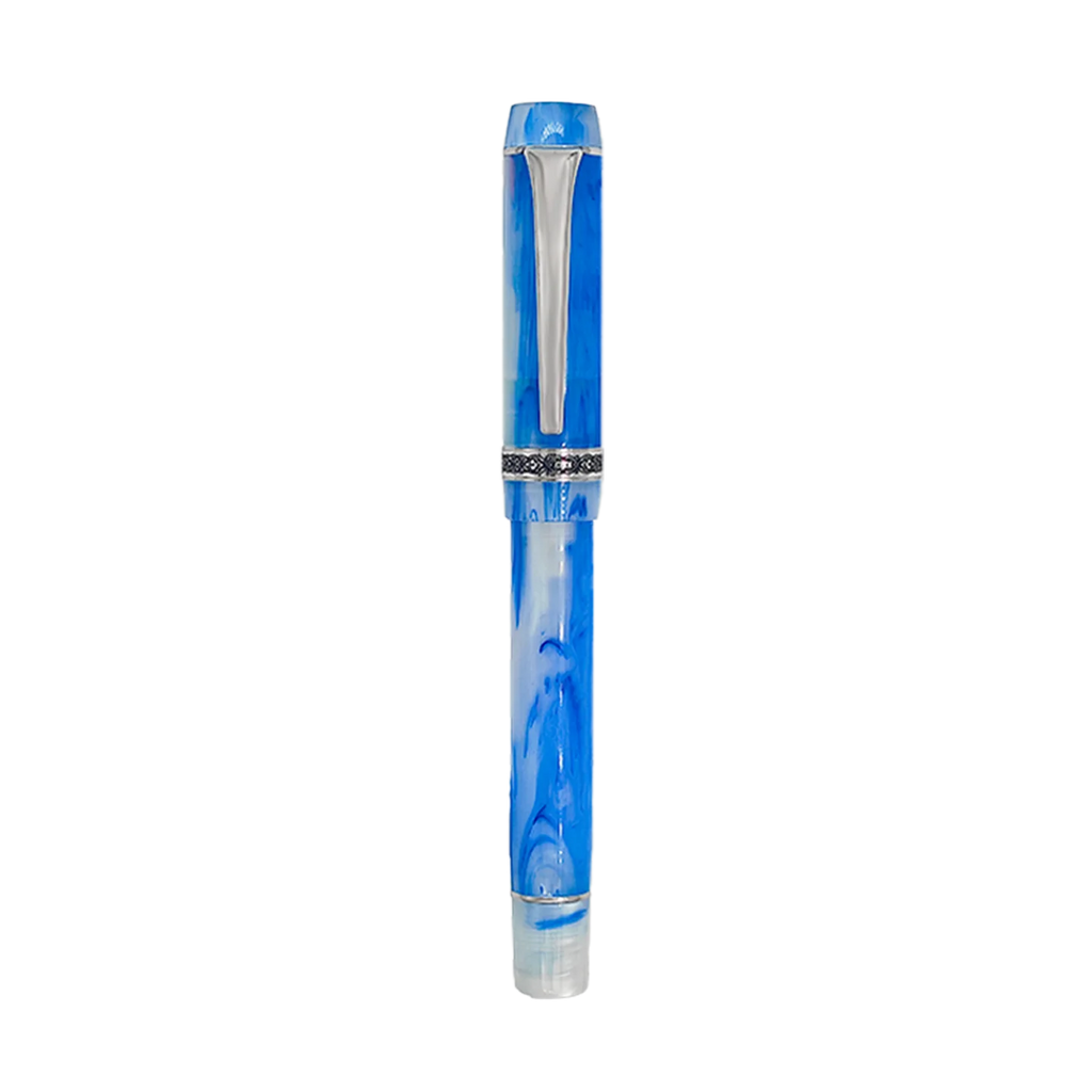 Kaigelu 316 Acrylic Fountain Pen Polished Nib Blue Brown White Marble Amber Pattern Ink Pen Writing Gift Student Office Business Zpaxo 316blsly F