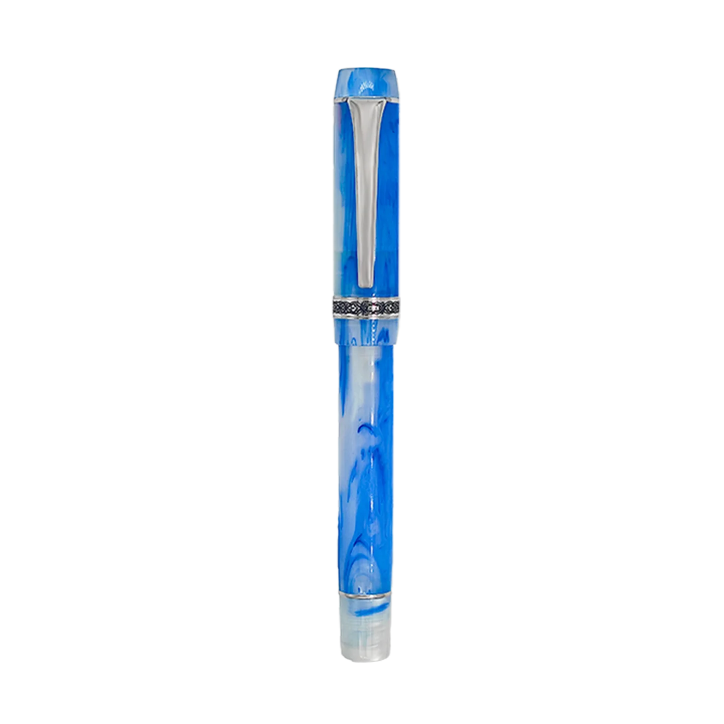 Kaigelu 316 Acrylic Fountain Pen Polished Nib Blue Brown White Marble Amber Pattern Ink Pen Writing Gift Student Office Business Zpaxo 316blsly F
