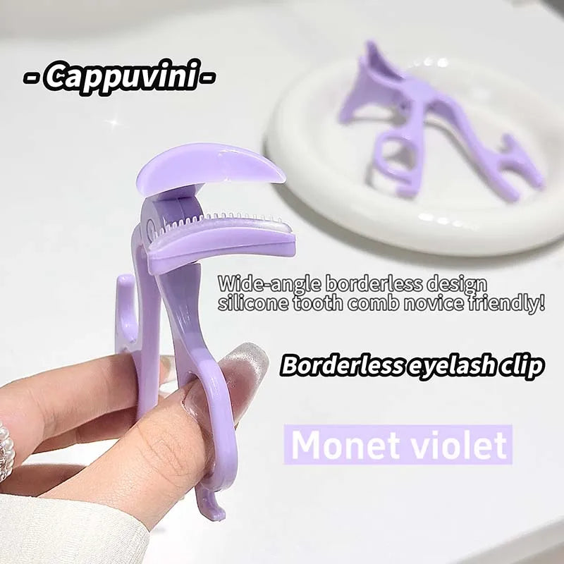 Portable Wide-angle Eyelash Clip Lasting Curler Frameless Toothed Zpaxo 02 Purple
