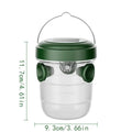 1PC Solar Wasp Traps Clear Waterproof Hanging Hornets Trap for Indoor Outdoor Reusable Garden Fruit Bee Flying Catcher Zpaxo Green