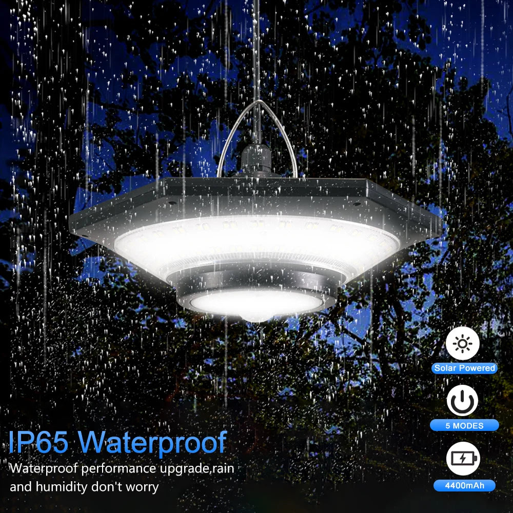 Solar Pendant Lights Outdoor Solar Shed Light Motion Sensor 288 LEDs Dimmable Indoor Barn Lamp Waterproof Gazebo Yard Garage Pat Zpaxo
