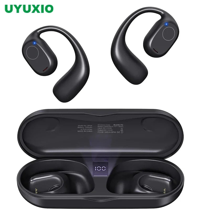 UYUXIO Open Ear Headphones Bluetooth 6 0 Wireless Sports Earbuds