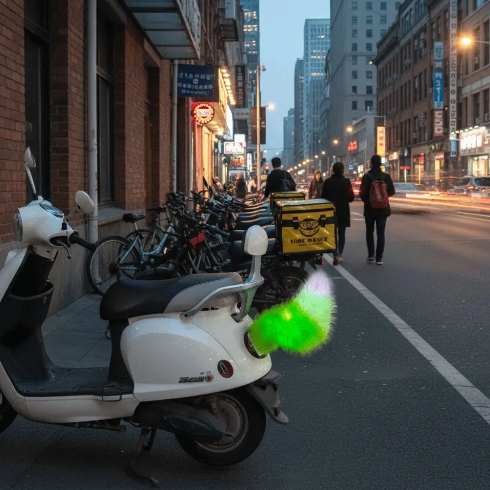 Fluffy Remote Control Wagging Tail Rechargeable Self-adhesive Purple Zpaxo