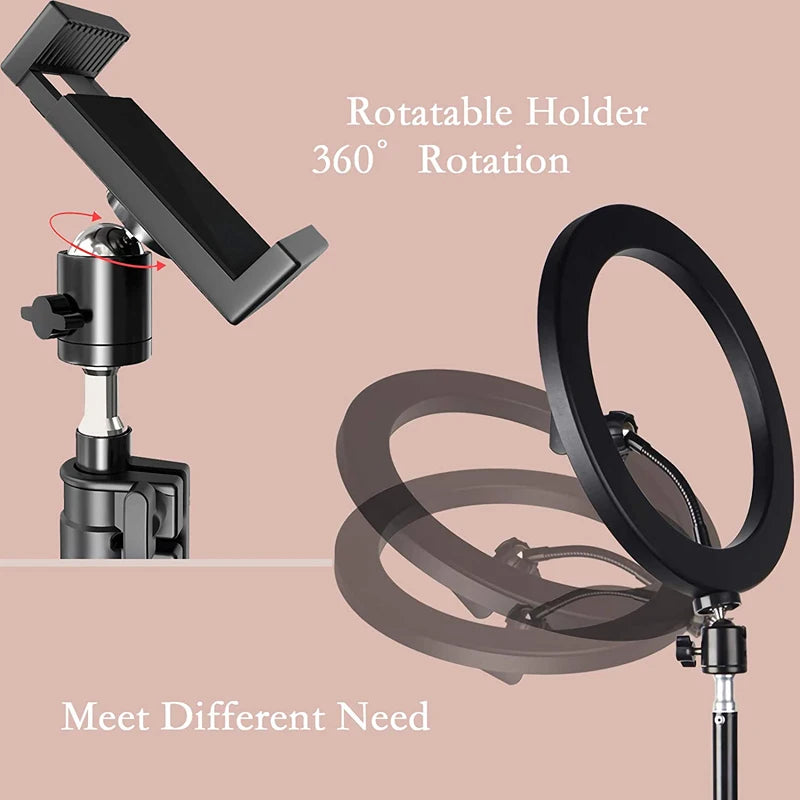 16/26/33cm LED Selfie Ring Light Dimmable LED Lamp Photography Ringlight For Phone Video Live Fill Lamp Photo Studio Ring Light Zpaxo