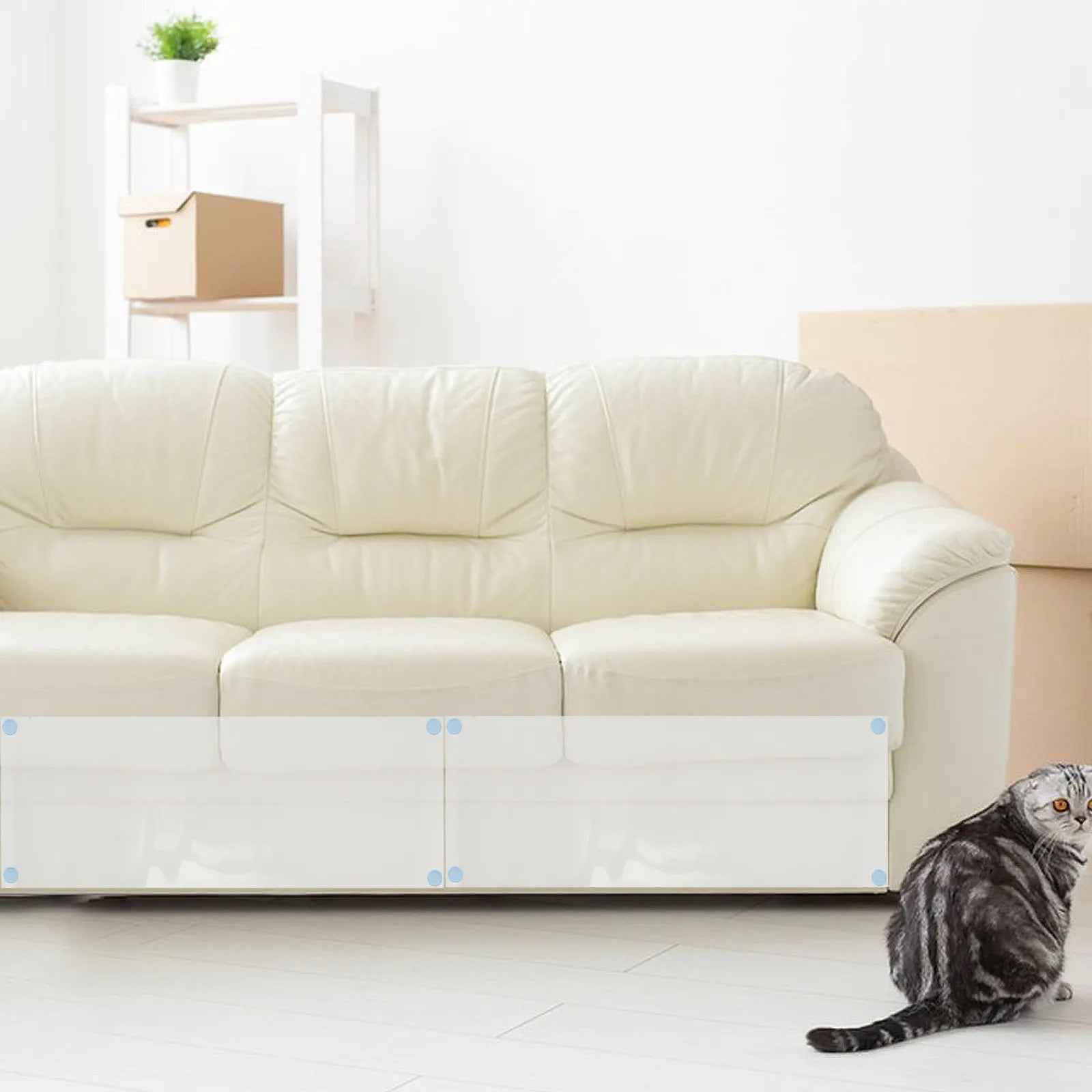 PVC Cat Scratch Protector Self Adhesive Tape Cuttable Sofa Wall