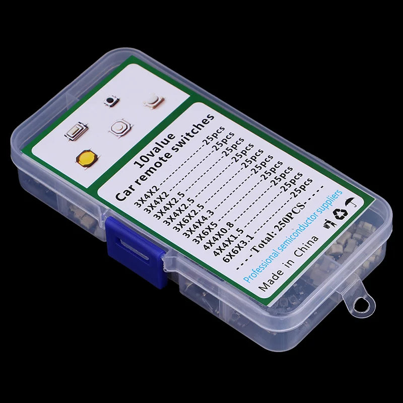CM250Pcs 10 Types Durable Car Remote Control Tablet Actile Push