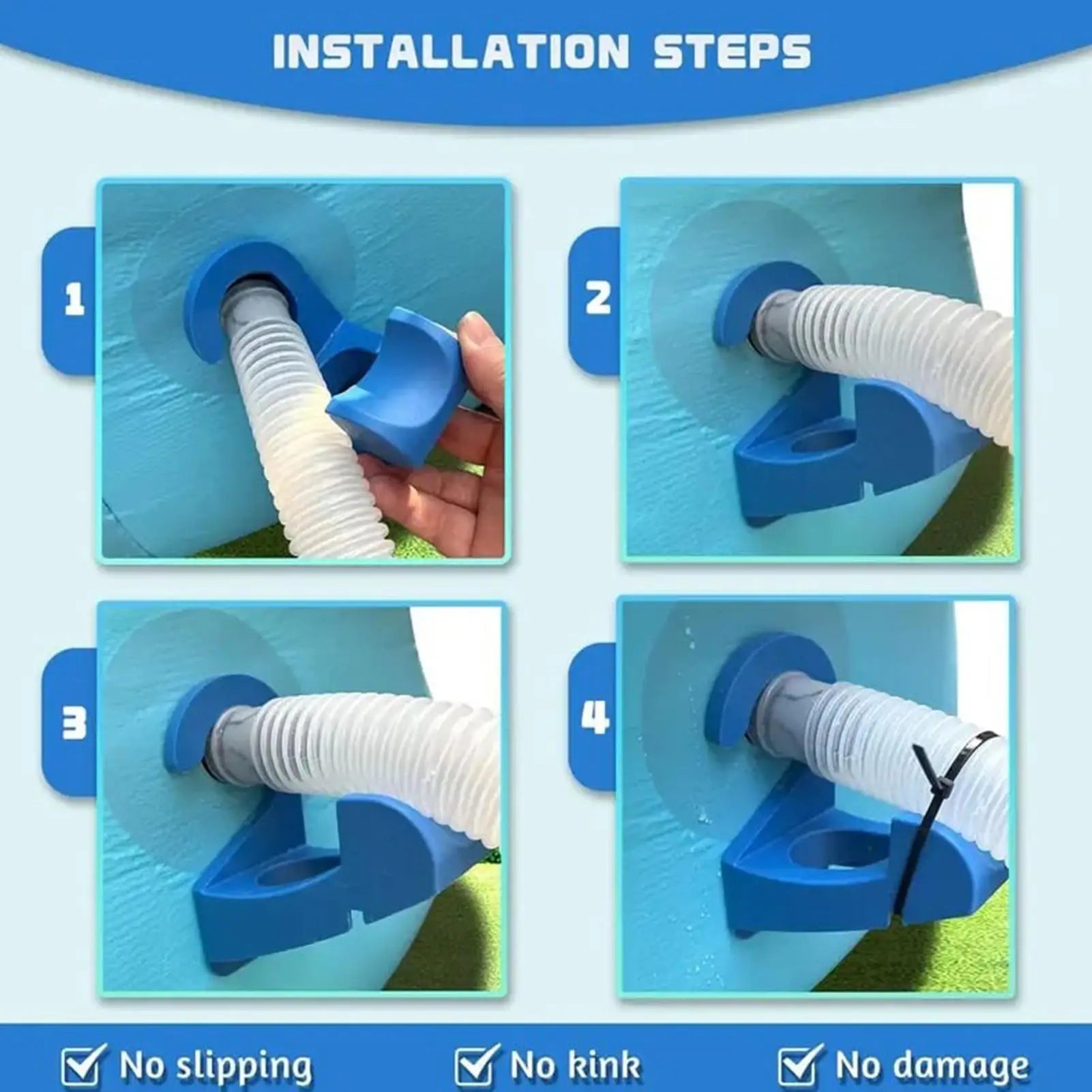 Pool Pipe Holder Non-slip Tube Hanger Leak-proof Support Stand