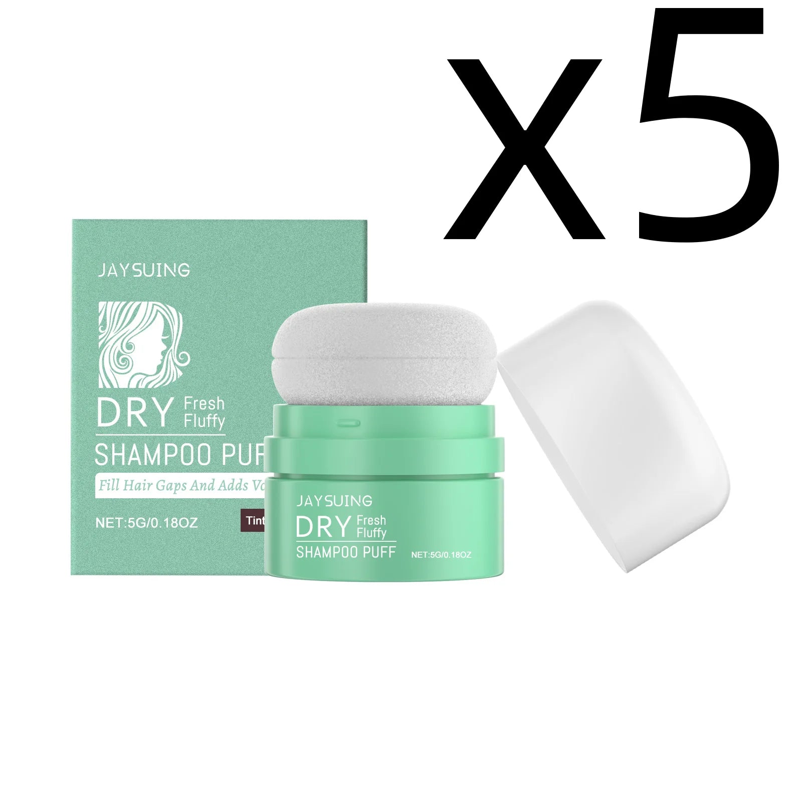Matte Dry Shampoo Powder Puff – Instant Oil Control & Volume 5g Dry Shampoo Powder Zpaxo 5g Boxed X 5PCS