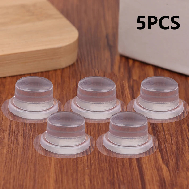 Safety First No-drill Silicone Door Stoppers 1 3 Transparent Zpaxo A3
