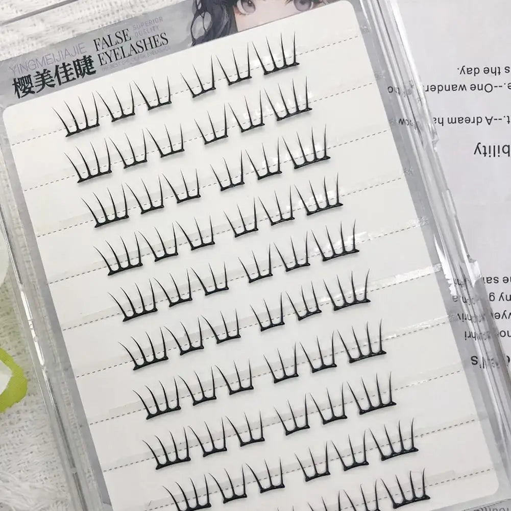 Self-adhesive Segmented False Eyelashes No Glue Individual Lashes Cluster Natural Korean Small Thin Wispy Cluster False Eyelash Zpaxo