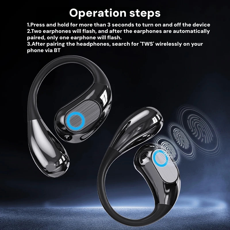 2026 Upgraded Open Ear Headphones Over Earbuds Ergonomic Earhook