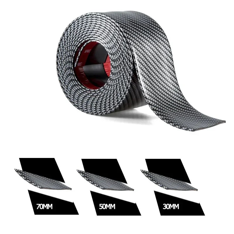 Carbon Fiber Car Door Sill Protector Anti-Scratch Guard Strip