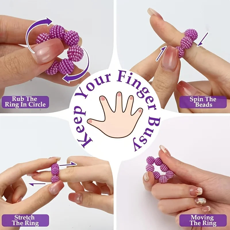 Magic Fidget Rings Instant Relief Spiky Adults Stress Reducer Sensory