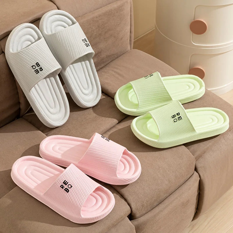 SHAJI Unisex Couple Cloud Slides Summer EVA Non Slip Slippers