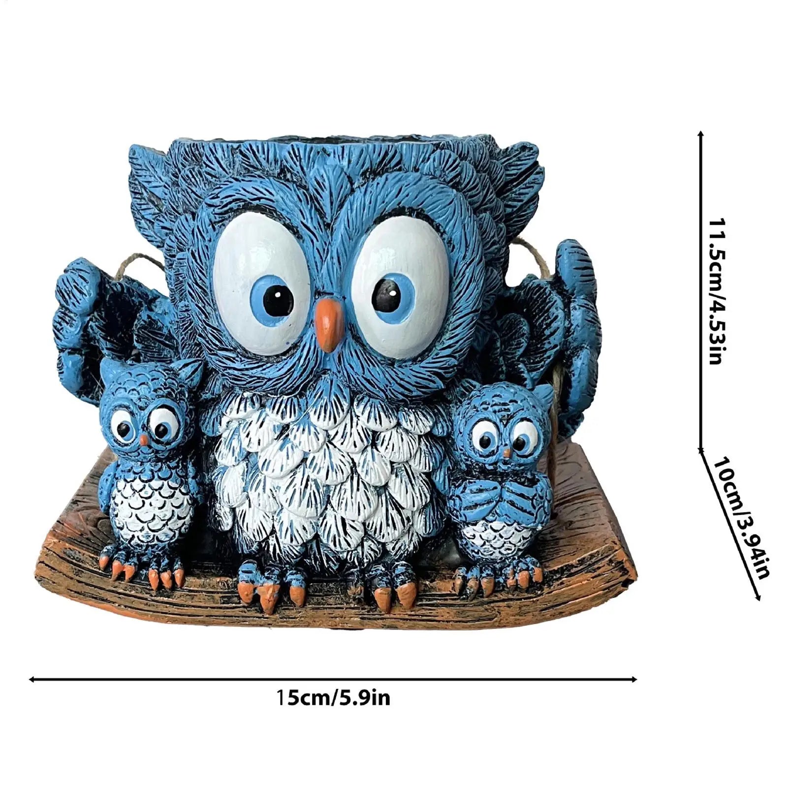 Plant Pots Cute Owl Resin Flowerpot Wall Planter Indoor Plants Home