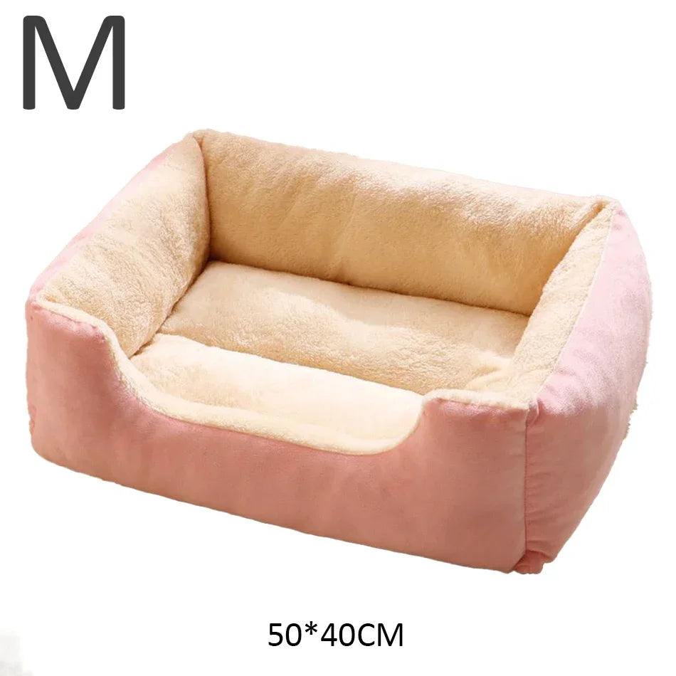 Bed for Cats Pet Products Cushions Kitten Goods Accessories Dog All Houses Supplies Things Accessory Habitats Basket House Beds Zpaxo Pink-M