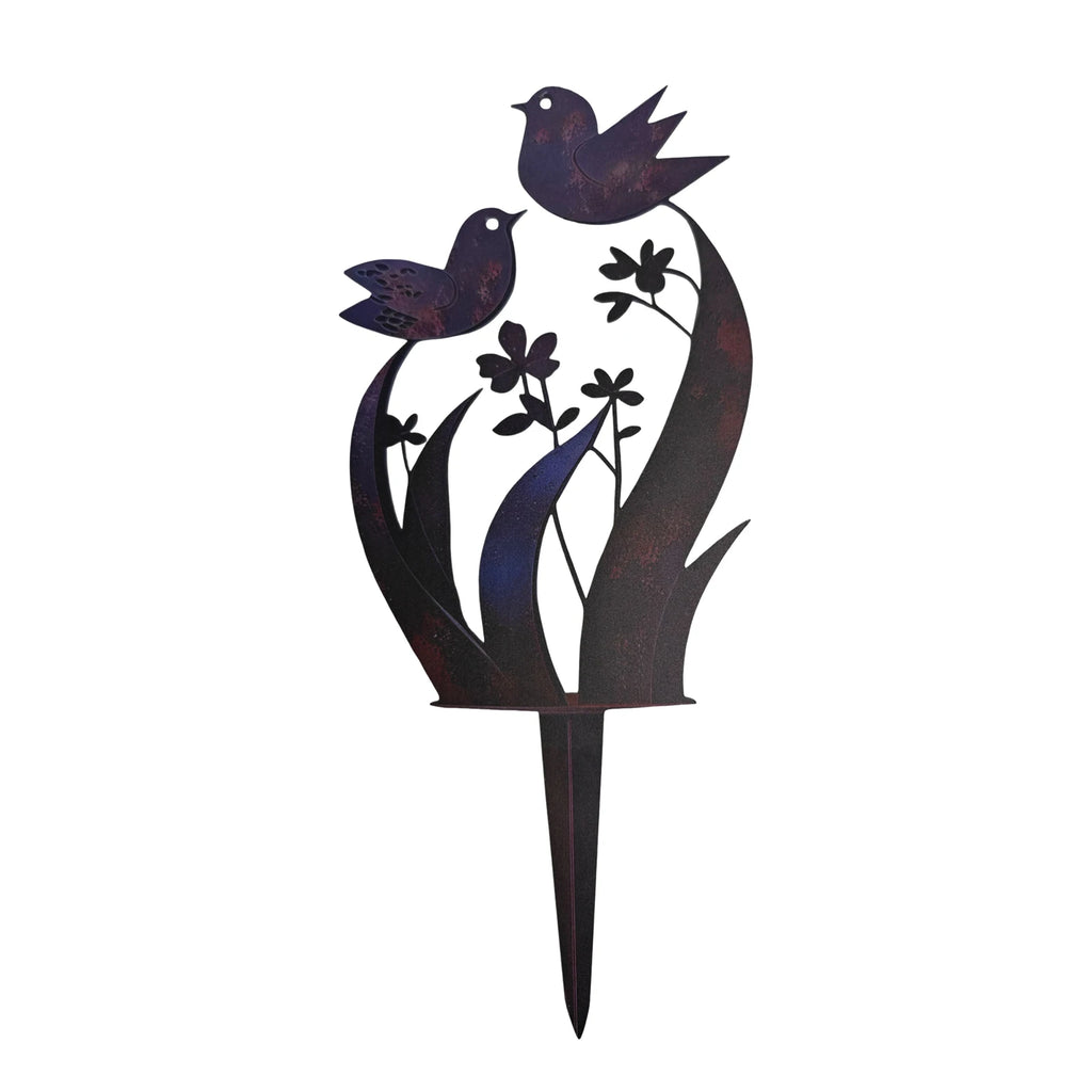 Wrought Iron Flower Decoration Ground Inserts Decorative Yard Sign