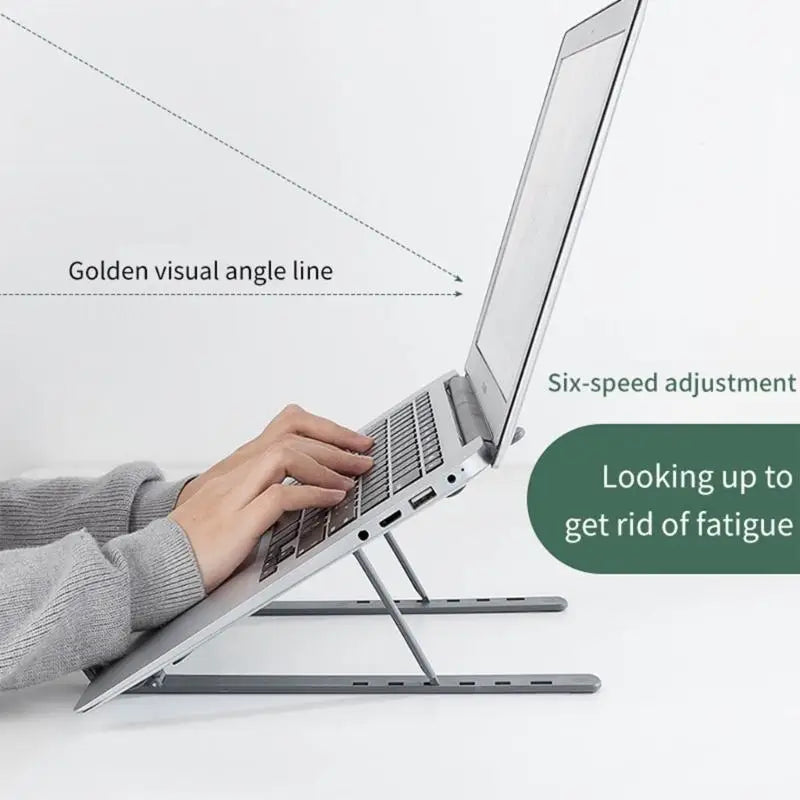 652F Vertical Laptop Stand Space Saving Desktop Holder 6 Gear Zpaxo