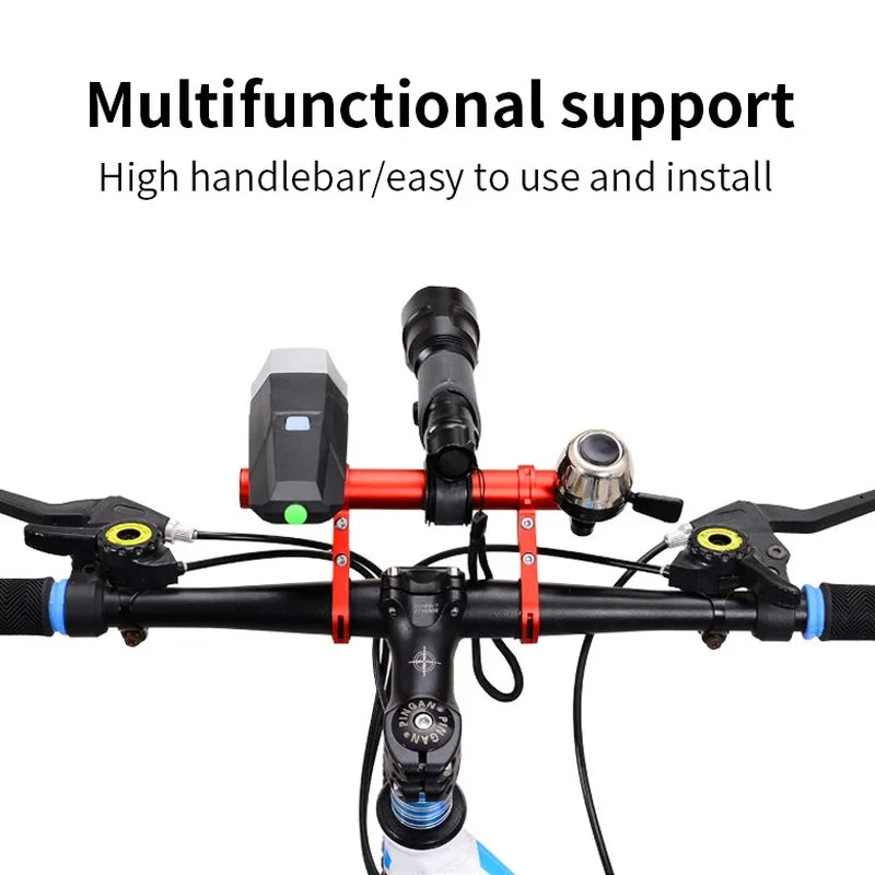 Bike Handlebar Extender Mount 20CM Aluminum Alloy Extension Frame Multifunctional Cycling Headlight Bracket Lamp Holder Riding Zpaxo