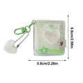 Photo Keychain Heart Shaped Handmade Picture Insert Key Ring Holder