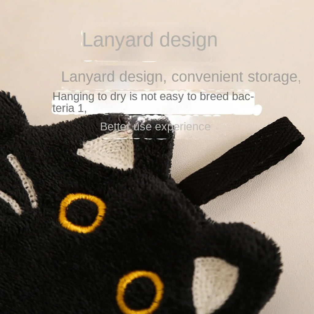 Cute Cat Hand Towel – Soft Coral Fleece Hanging Washcloth Decorative Hand Towel Zpaxo