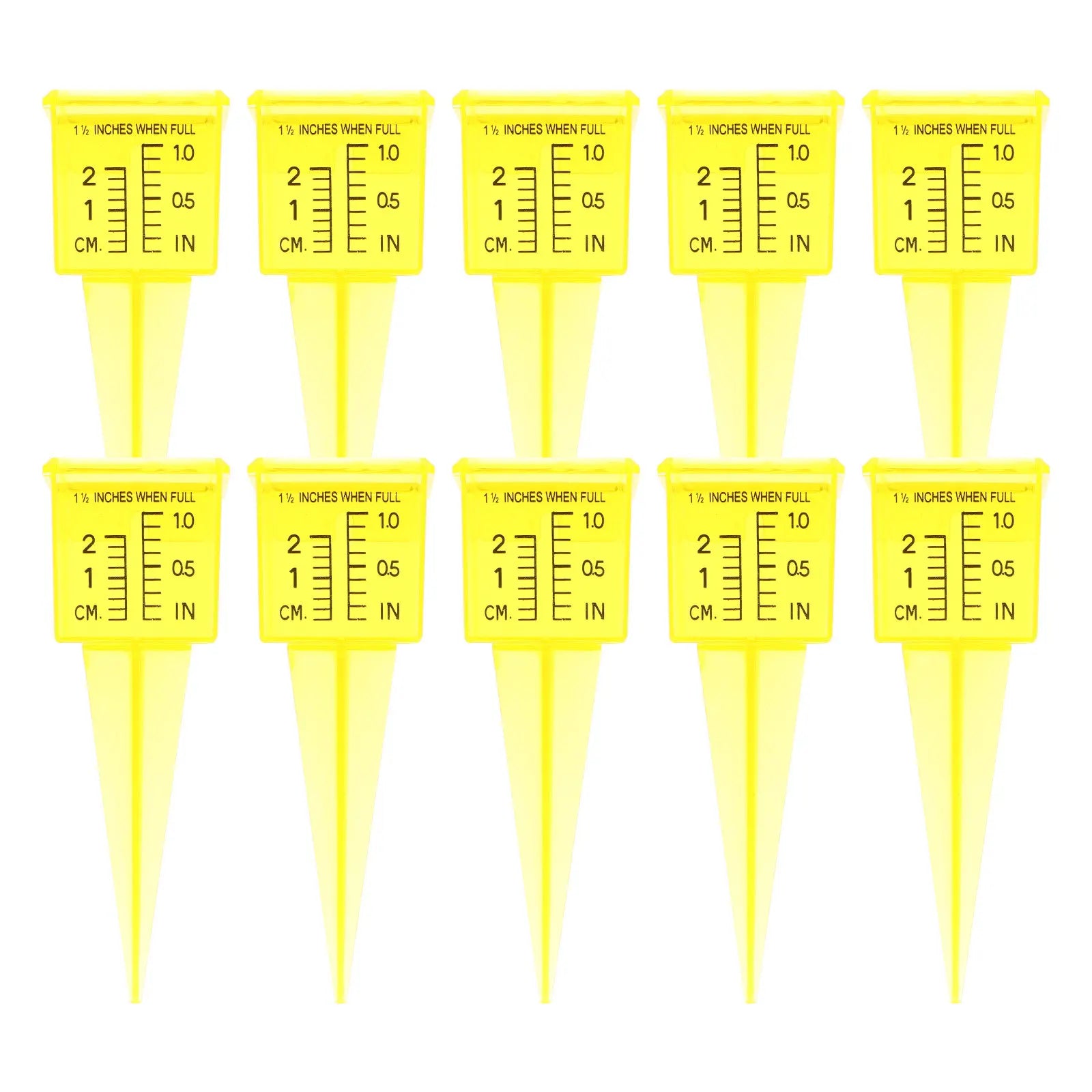 10Pcs Strong Practicability Rain Gauge Plastic Rain Water Gauge Outdoor Garden Lawn Rainfall Monitoring Tool Big Capacity Zpaxo