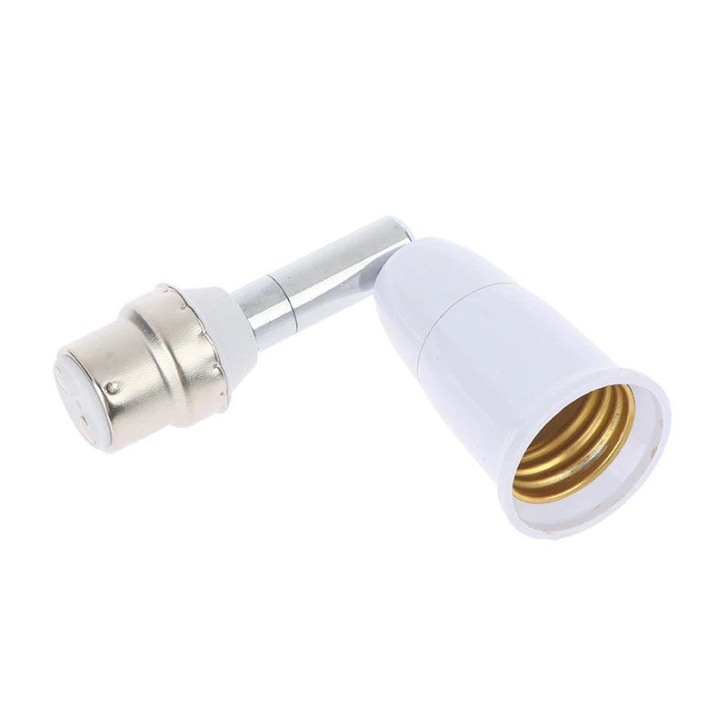 B22 to E27/E26 90° Rotatable Light Socket Adapter Converter
