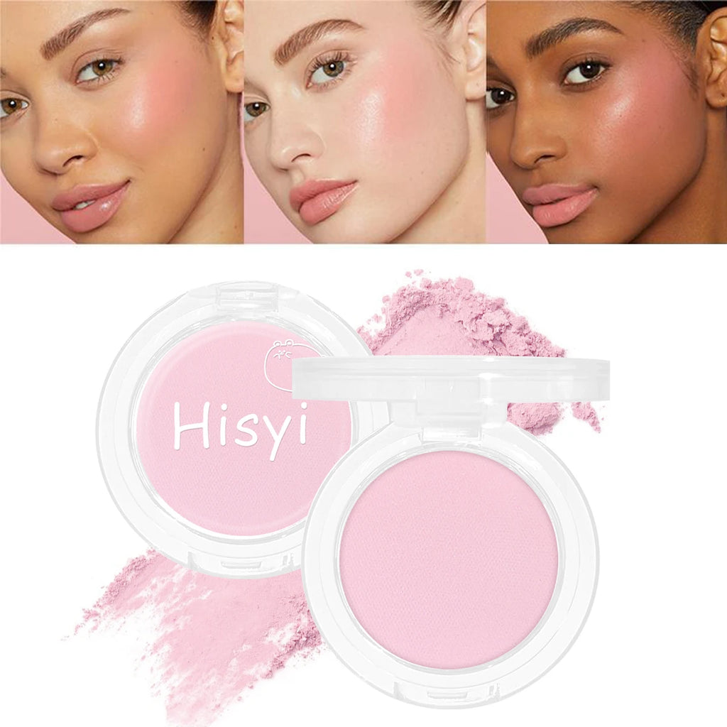 Daily Wear Blush Powder – Subtle Wine Glow, Fine Glitter Shimmer & Natural Flush Makeup Look Zpaxo