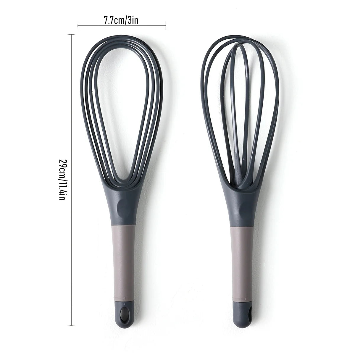 Hot Sale Handheld Rotary Egg Whisk Ergonomic Beater with Foaming Wires for Cake Batter Mixing Cream Blending Manual Egg Beater Zpaxo grey