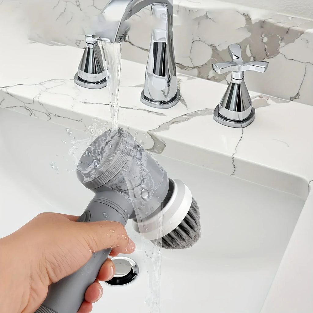 Electric Spin Scrubber Cordless 6 Replaceable Brush Heads Cleaning