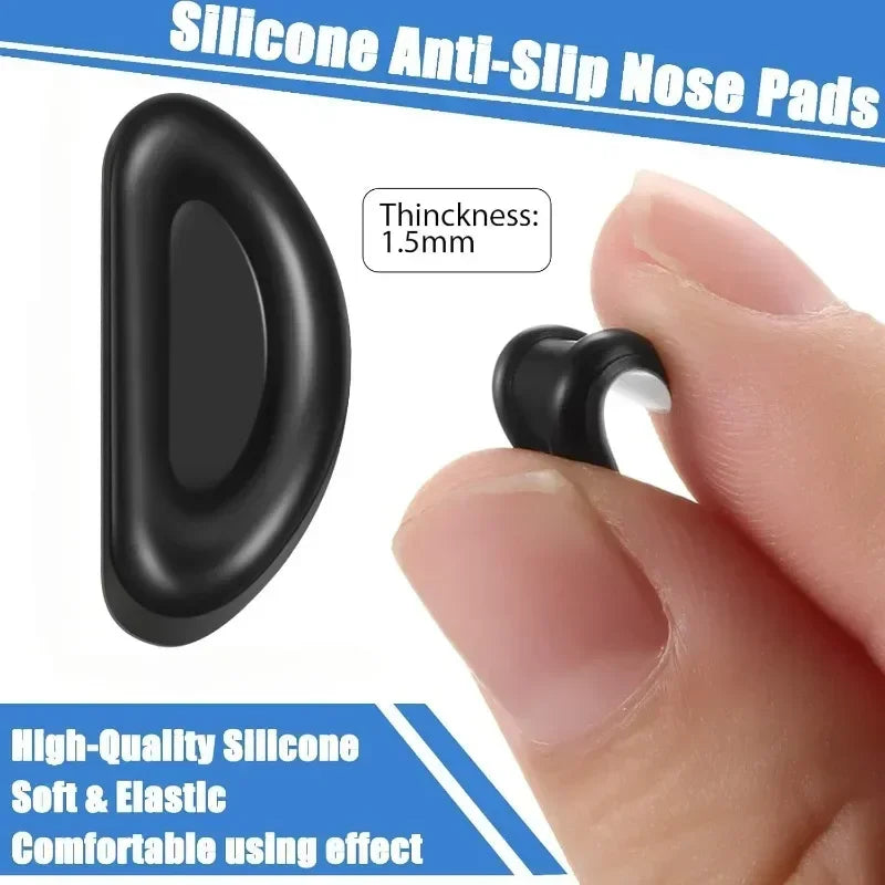 10/60pcs Silicone Adhesive Nose Pads for Glasses Non-slip Transparent Eyewear Replacement Accessories Zpaxo