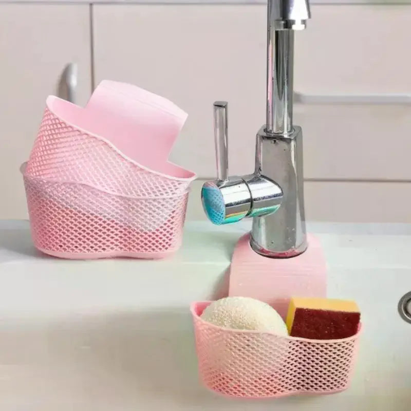 Sink Draining Hanging Basket Adjustable Kitchen Accessories Sink Bag Soap Sponge Shelf Faucet Holder For Bathroom Zpaxo