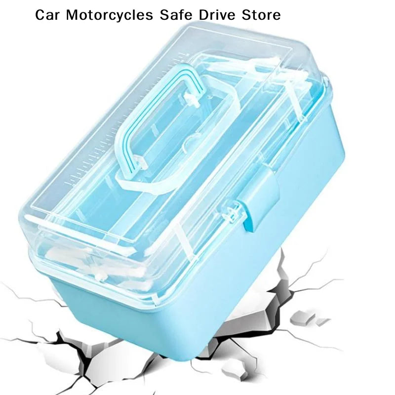 3-Layer Plastic Dividing Storage Box Craft Organizer Adjustable