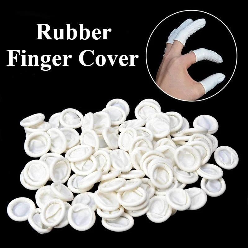 100/200PCS Disposable Finger Cover Rubber Gloves Non-slip Anti-static Latex Finger Cot Fingertip Protector Finger Thumb Sleeve Zpaxo