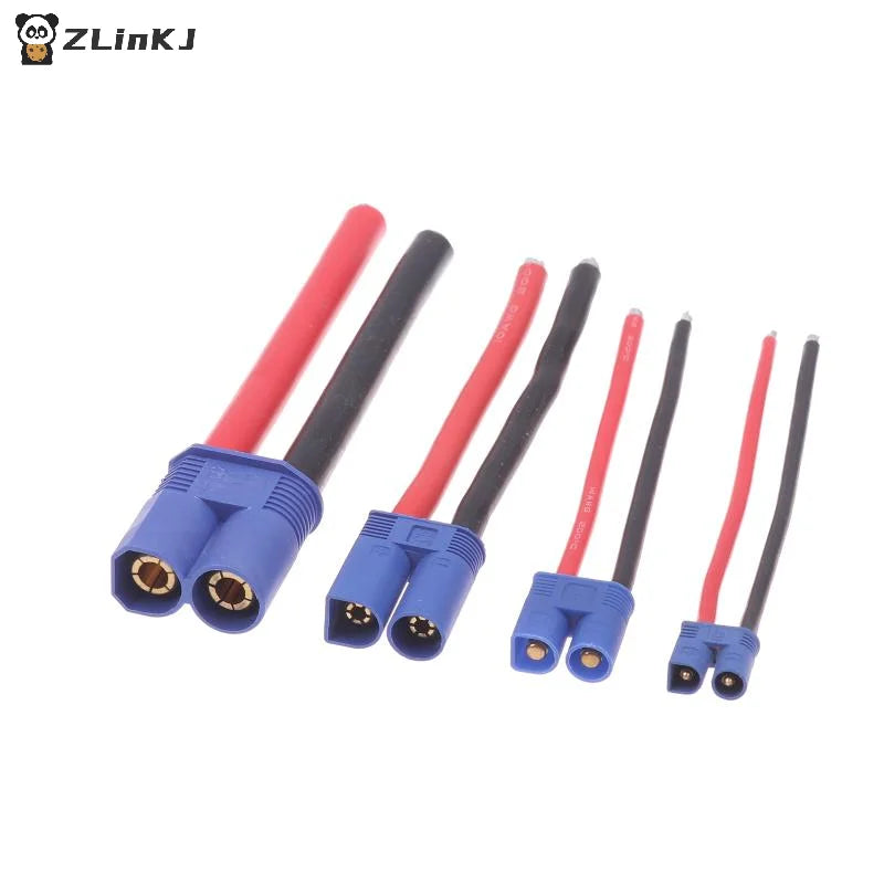 ▶1PCS EC2/3/5/8 Male/Female Plug Jack Wire Connector Battery Connector For Car RC Battery Toys Charging Adapter DIY Lipo Battery Zpaxo