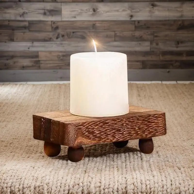 Wooden Display Stand Square Wood Modern Stylish Home Decoration