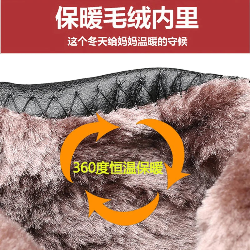 Soft Leather Women's Boots 2023 Spring Winter Thick Wool Lined Woman Zpaxo