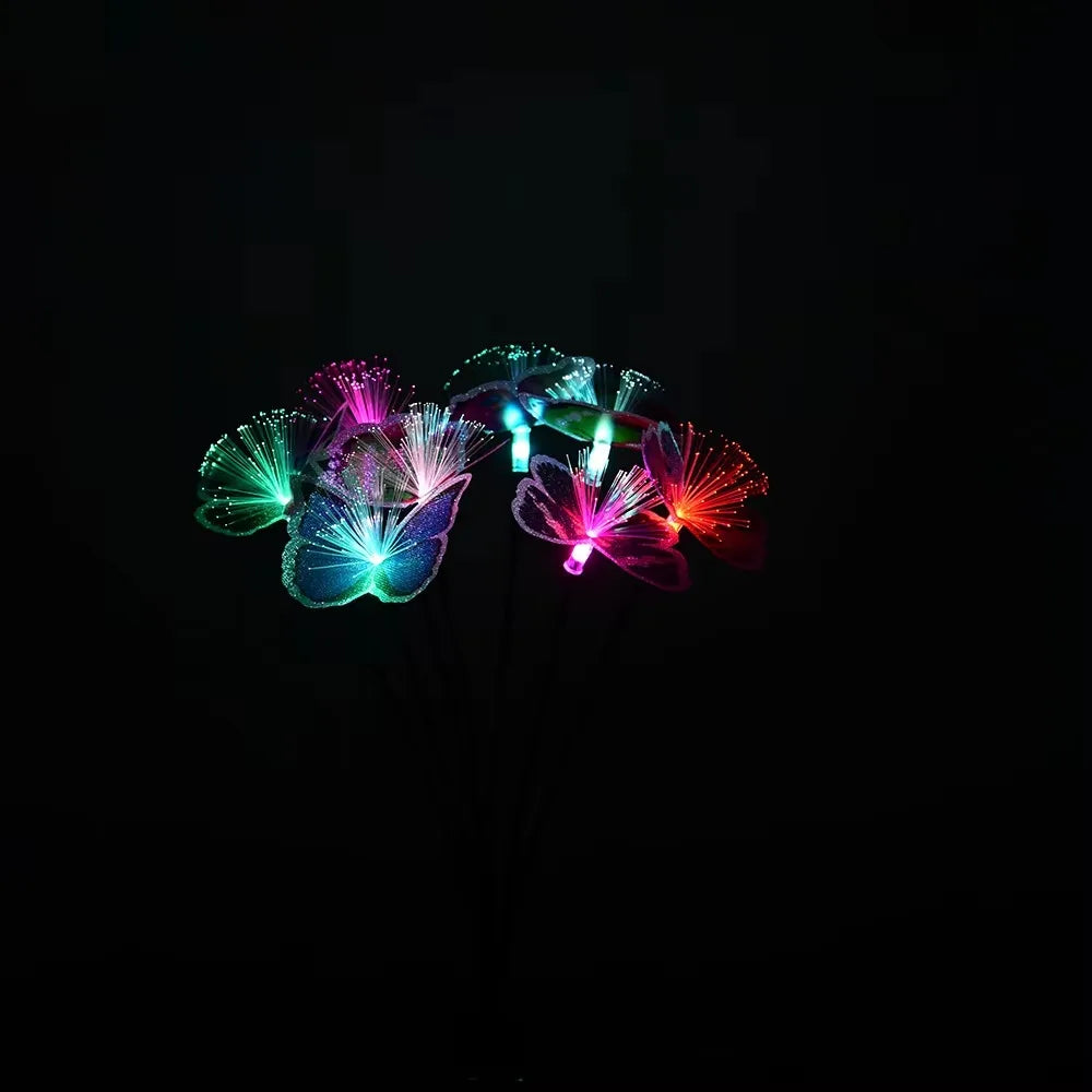 Butterfly Solar Garden Flower Lights 10 LEDs Waterproof Outdoor Zpaxo