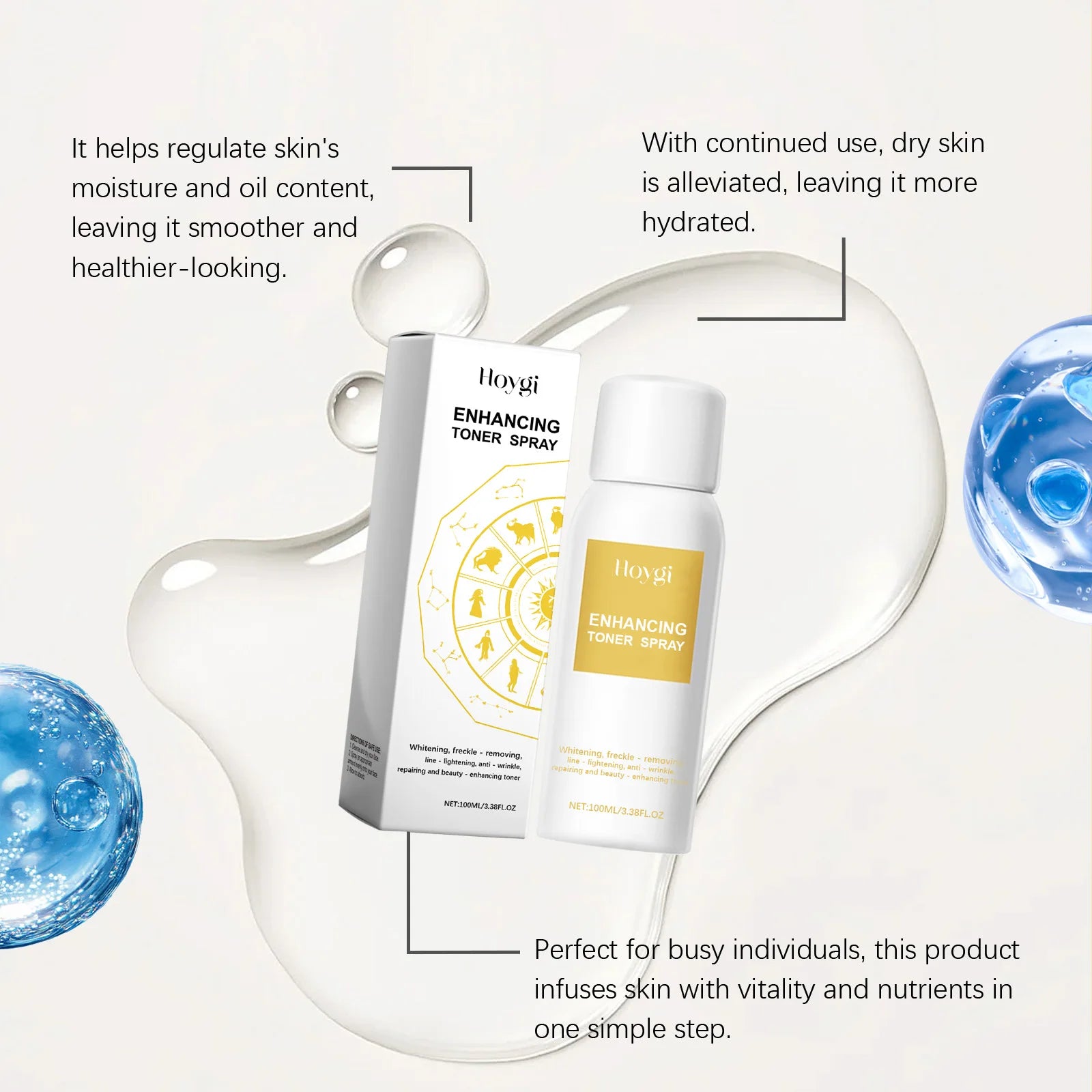 Hyaluronic Acid Moisturizing Spray Refreshing Skin Toner Firming Face Pores Shrink Brighten Nourish J0T2 Zpaxo