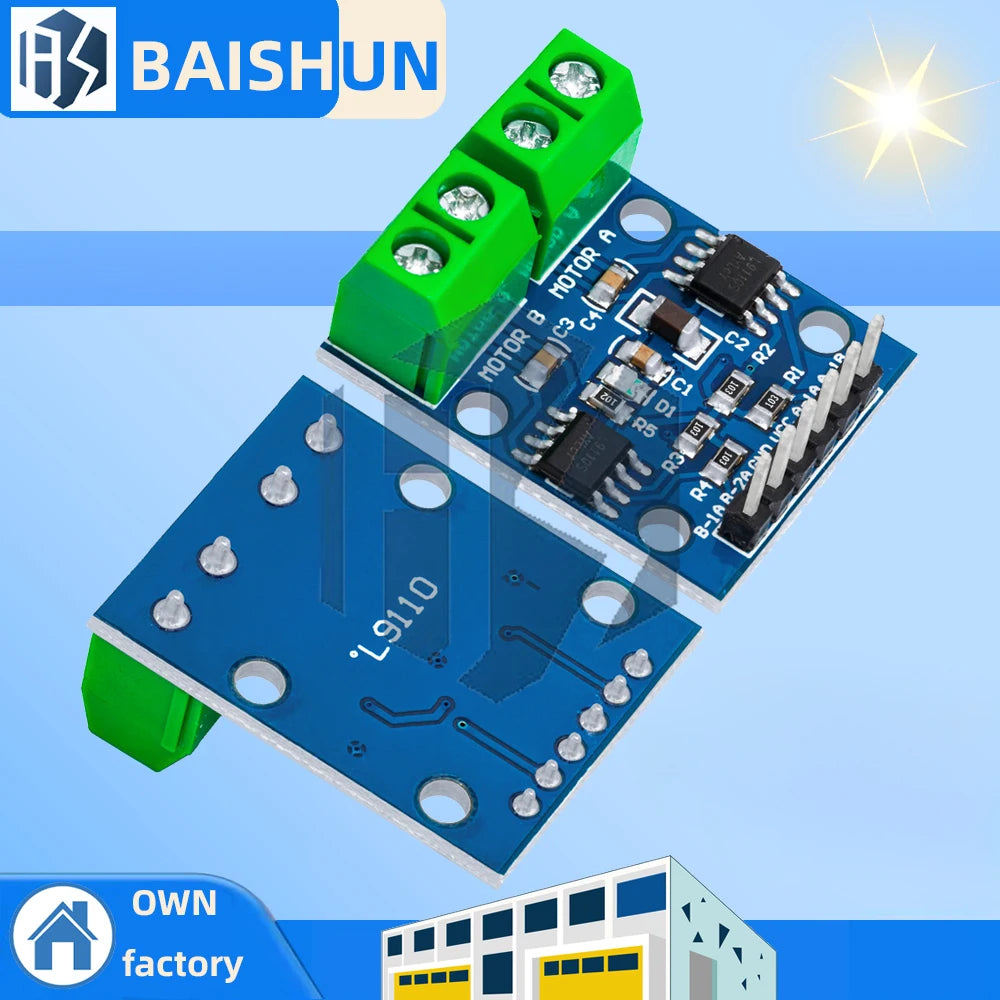 L9110S H-bridge Motor Driver Module Dual DC Stepper Controller Board Zpaxo