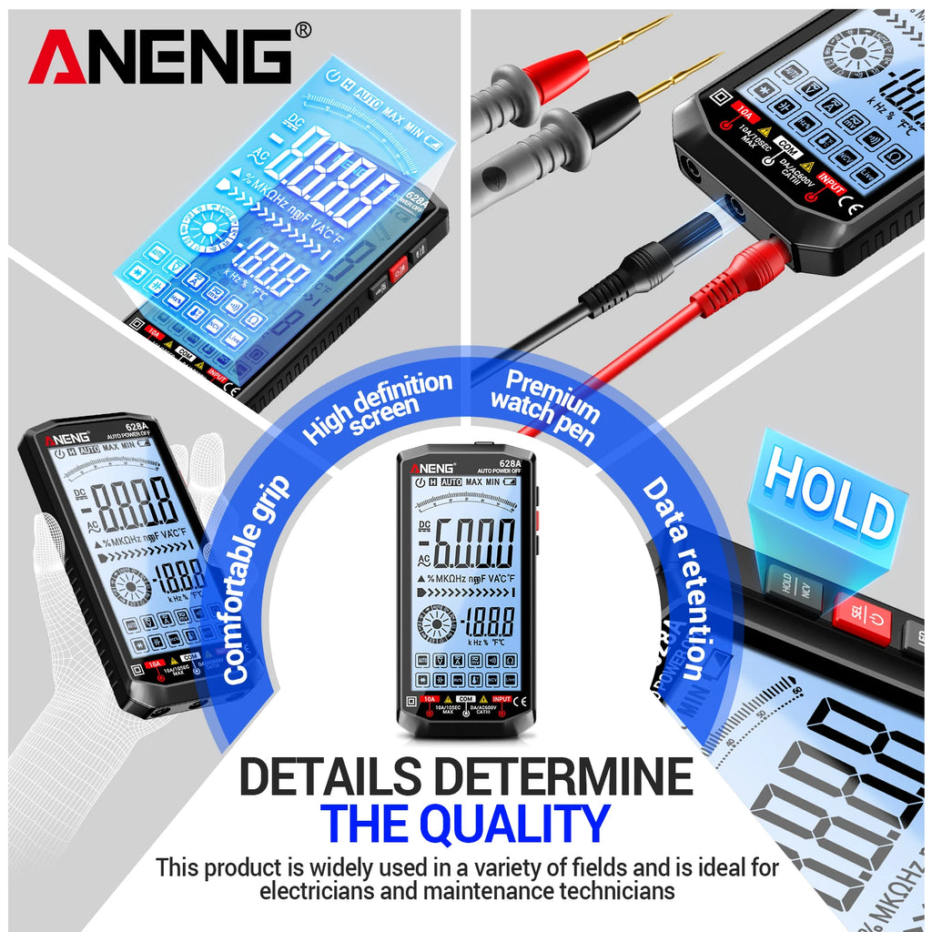 High-precision Multimeters ANENG 628A Type-c Direct Charging Lithium