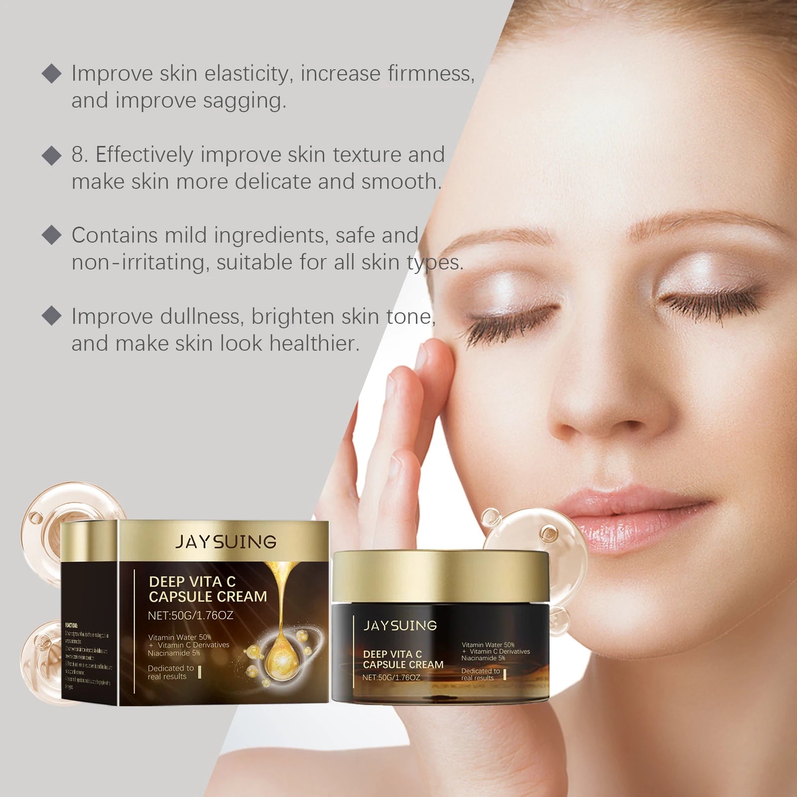 Vitamin C Face Cream – Brighten, Firm & Moisturize | 50g Vitamin C Face Cream Zpaxo