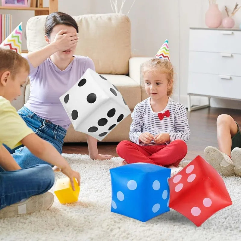 Giant PVC Inflatable Dice Game Toy Party Fun Interactive Number Cube