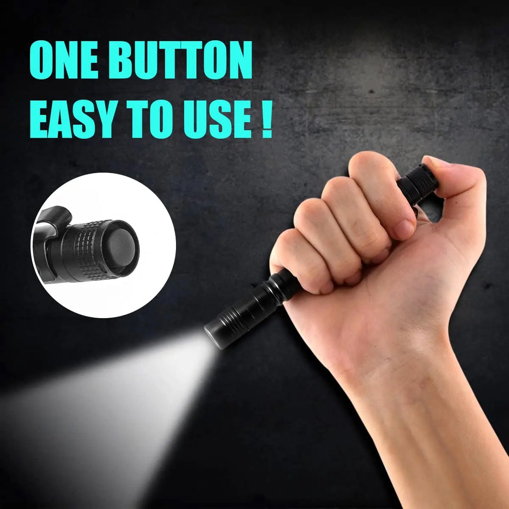 Portable Mini LED Pen Flashlight Pocket Waterproof Handheld Torch Light for Outdoor Camping Hiking Car Repair Emergency Home Use Zpaxo