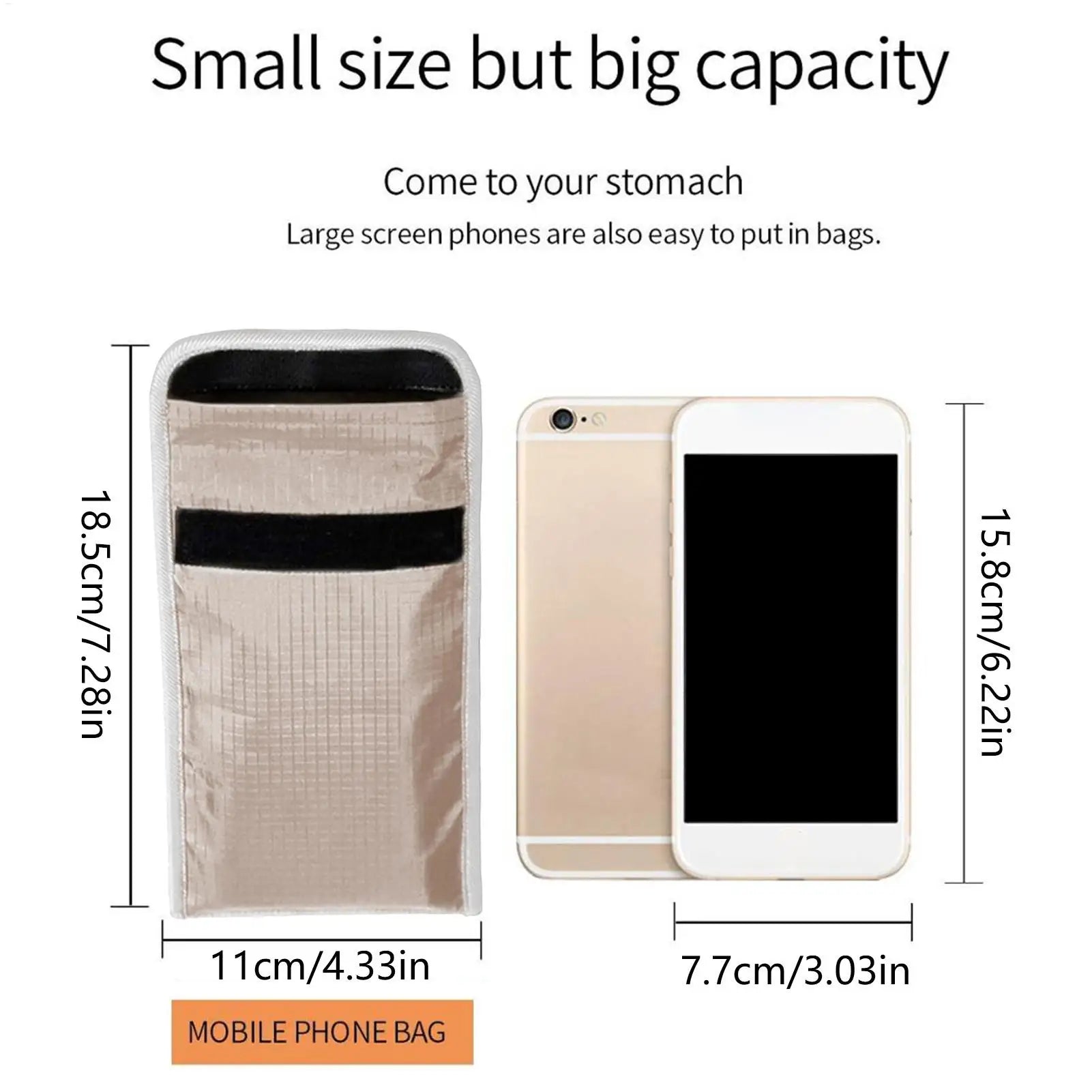 Mobile Phone RF Signal Blocker Anti-radiation Shield Case Bag Pouch
