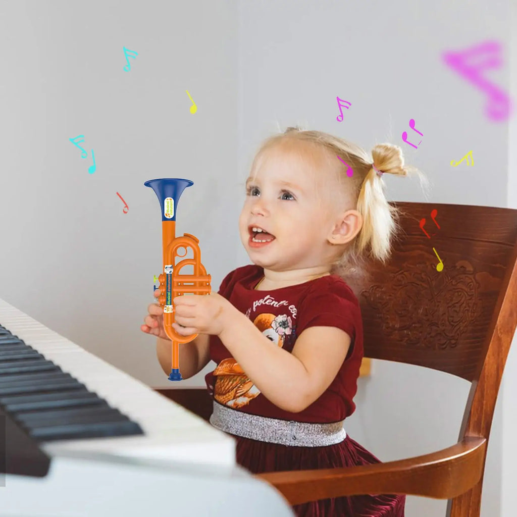 Trumpet Toy for Kids Boys Educational Simulated Trumpet Instruments Toy Children's Early Childhood Musical Instrument for Boys Zpaxo