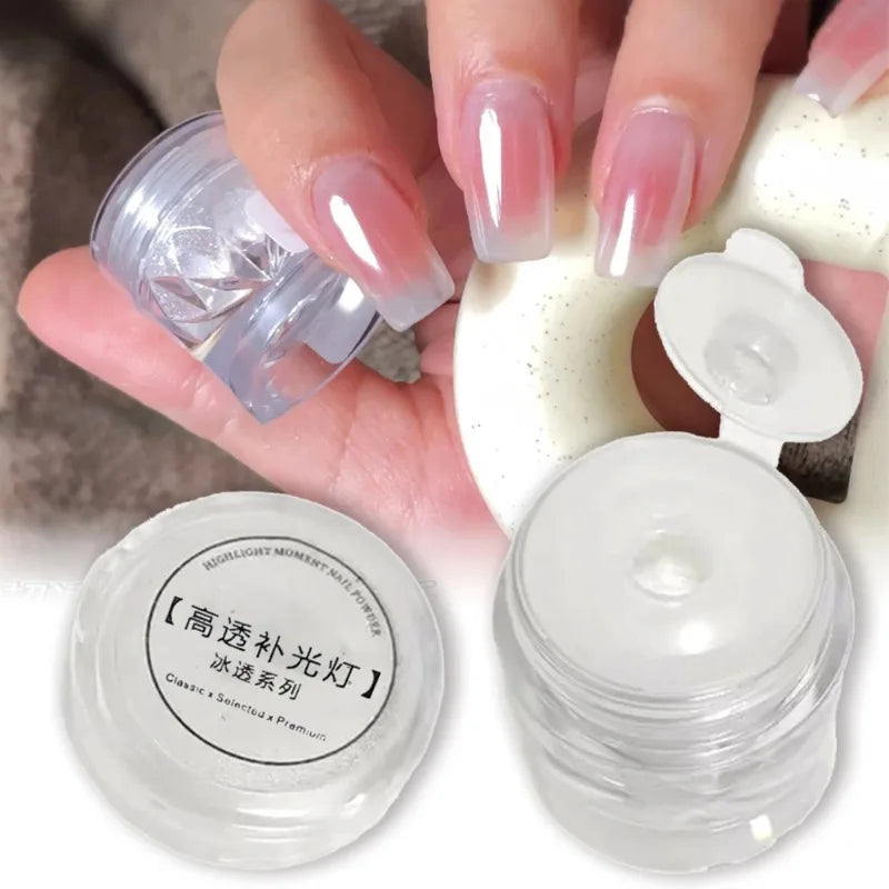 1 Jars Mirror Bright Plating Aurora Chrome Powder Nails Moonlight