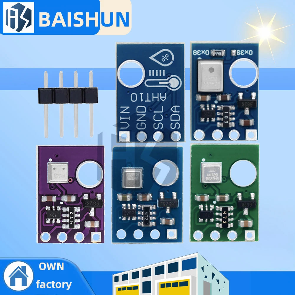 High Precision Digital Temperature and Humidity Sensor Measurement Module I2C Communication Replace AHT20 AHT21 aht10 AHT30 Zpaxo
