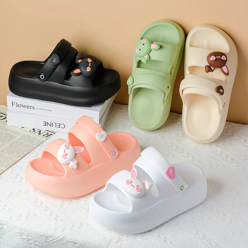 2025 Cute Rabbit EVA Soft Thick Soled Slippers Women's Summer Fashion