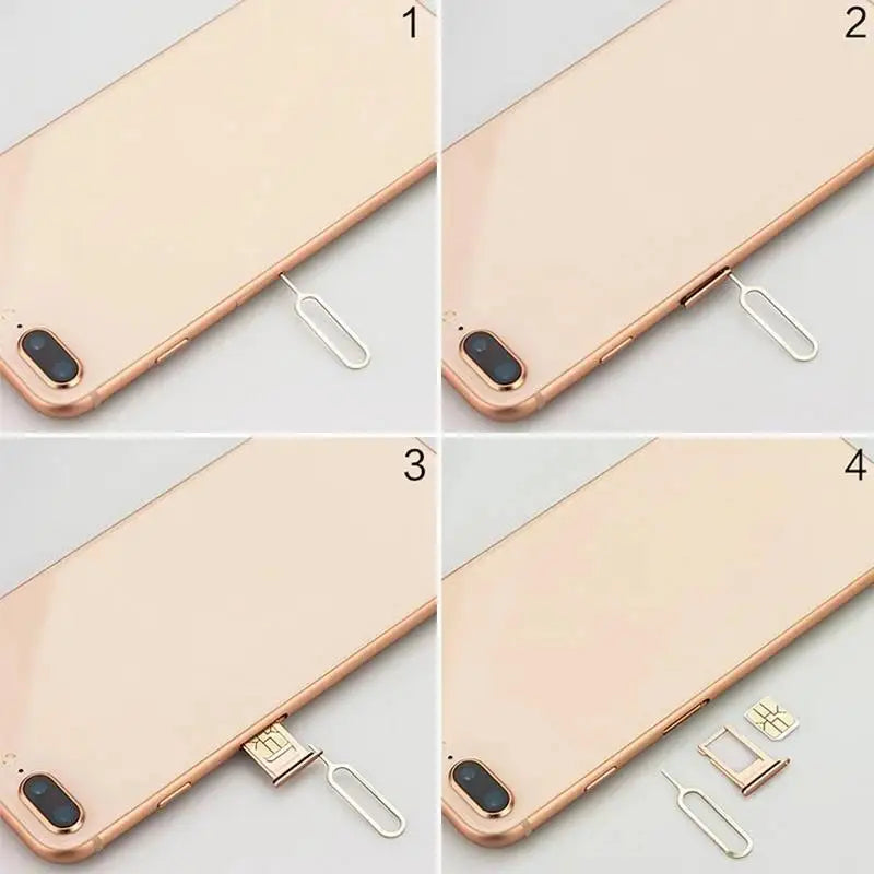 10/50/100Pcs Universal SIM Card Tray Opener Eject Needle Remover For iPhone Xiaomi Huawei Android Replacement Repair Supplies Zpaxo
